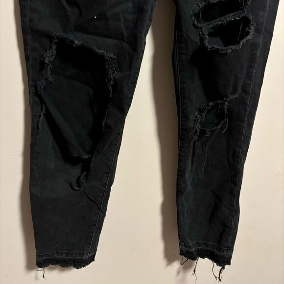 Madewell The Momjean in Raney Wash: Knee-Rip Edition Black- Size 26 - Picture 6 of 11